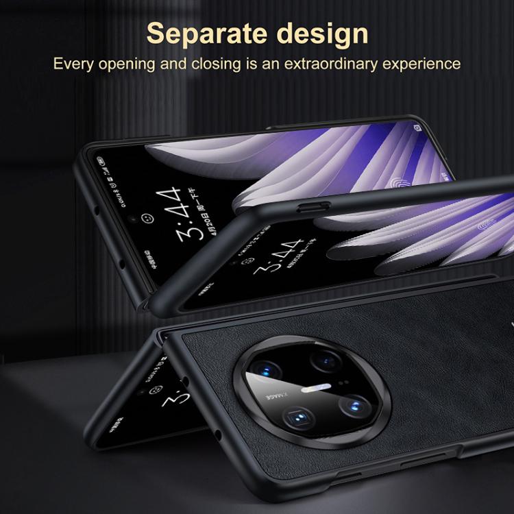 For OPPO Find N5 SULADA Shockproof TPU Hybrid Handmade Leather Phone Case(Brown) by SULADA