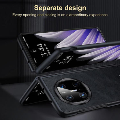 For OPPO Find N5 SULADA Shockproof TPU Hybrid Handmade Leather Phone Case(Brown) by SULADA