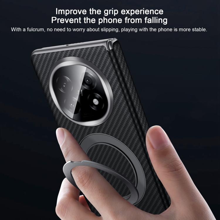 For OPPO Find N5 SULADA Kevlar Texture MagSafe Magnetic Holder Phone Case(Black) by SULADA