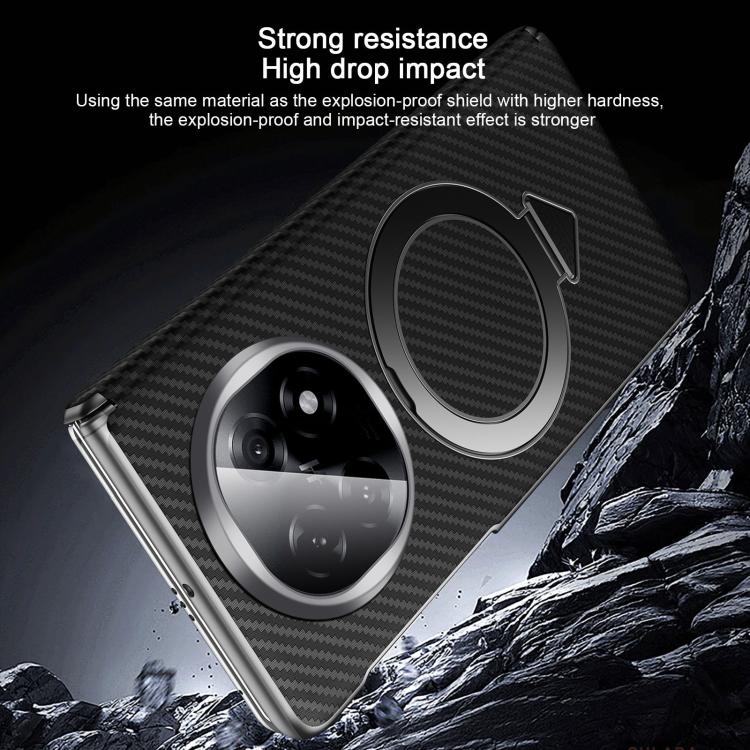 For OPPO Find N5 SULADA Kevlar Texture MagSafe Magnetic Holder Phone Case(Black) by SULADA