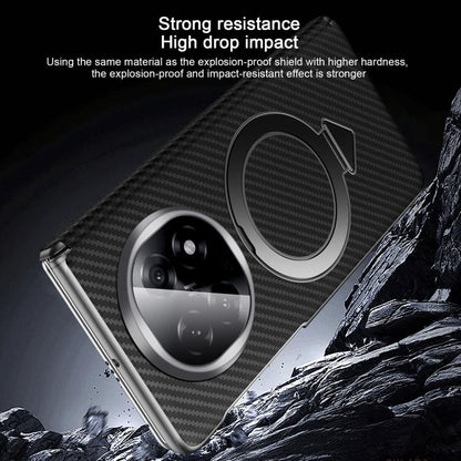 For OPPO Find N5 SULADA Kevlar Texture MagSafe Magnetic Holder Phone Case(Black) by SULADA