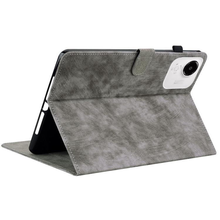 For Honor Pad X9a Embossed Tiger Pattern Leather Tablet Case(Grey) by bashfashion
