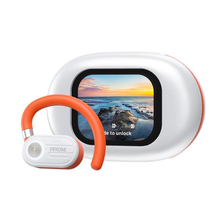 WK Beluga S11 Vukie OWS Clip-on Wireless Earphones with Smart Color Screen(White) by WK