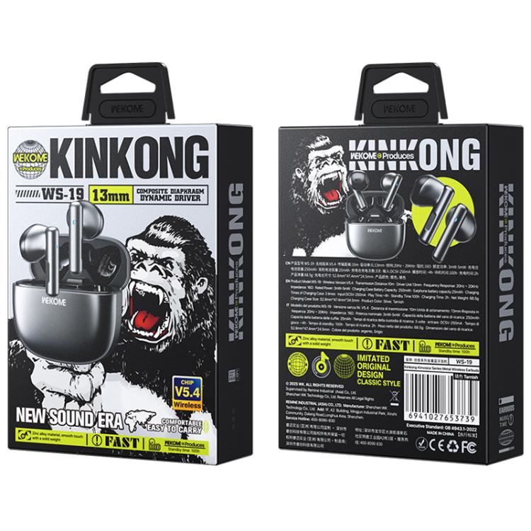 WK WS-19 Kinvoice Series Metal TWS Wireless Earbuds(Tarnish) by WK