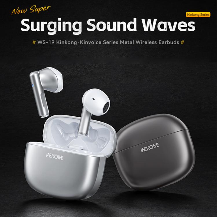 WK WS-19 Kinvoice Series Metal TWS Wireless Earbuds(Tarnish) by WK