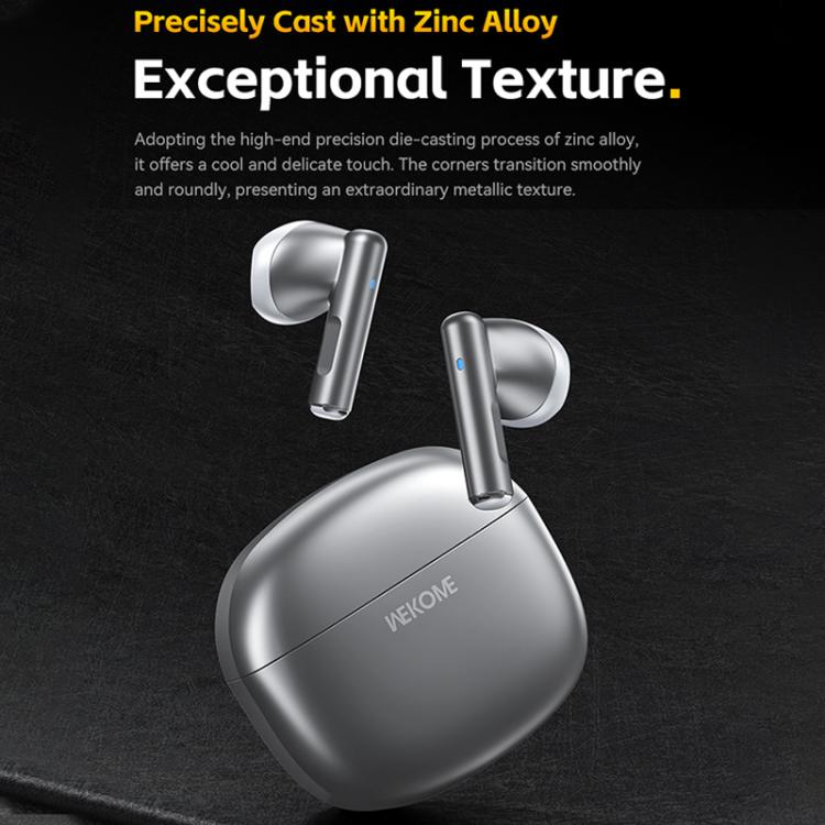 WK WS-19 Kinvoice Series Metal TWS Wireless Earbuds(Silver) by WK