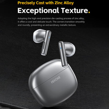 WK WS-19 Kinvoice Series Metal TWS Wireless Earbuds(Silver) by WK