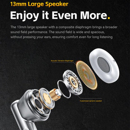 WK WS-19 Kinvoice Series Metal TWS Wireless Earbuds(Silver) by WK