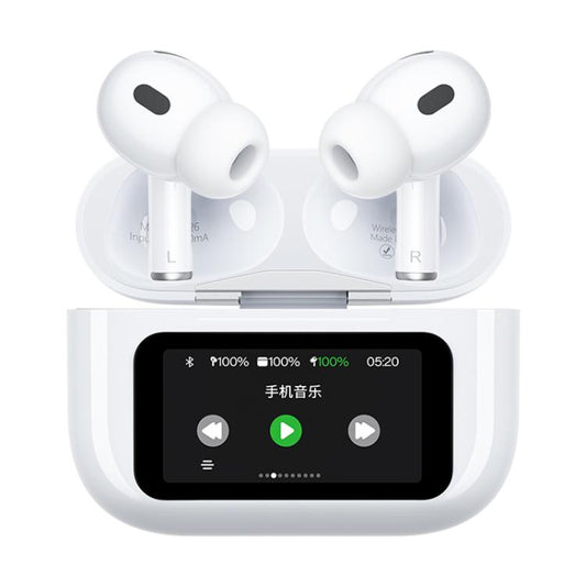 WK WS-26 Liton Series ANC+ENC Wireless Earbuds with Smart Color Screen(White) by WK