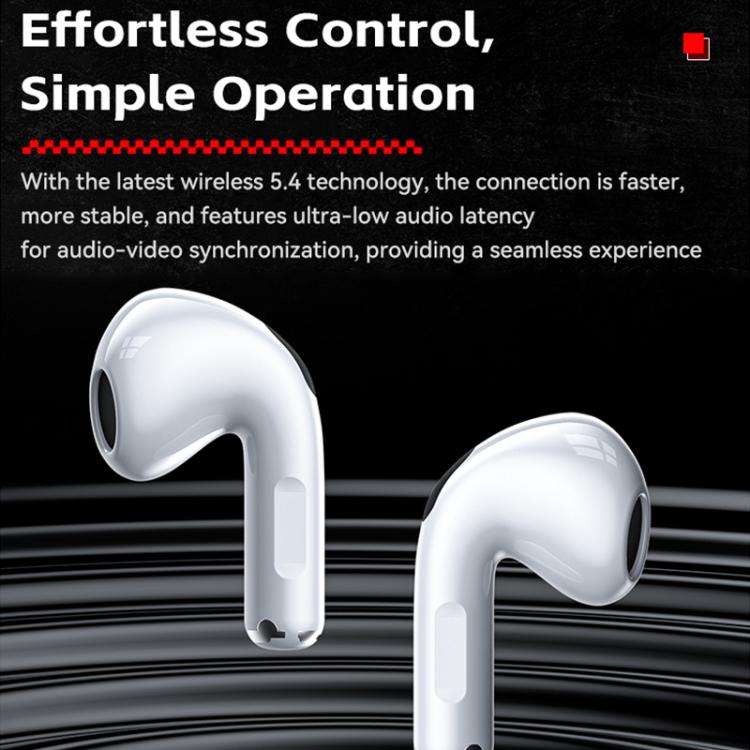 WK WS-27 Liton Series Wireless Earbuds with Smart Color Screen(White) by WK