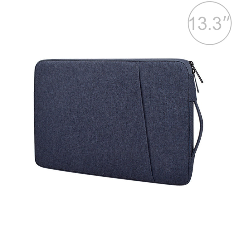 ND01D Felt Sleeve Protective Case Carrying Bag for 13.3 inch Laptop(Navy Blue) by bashfashion