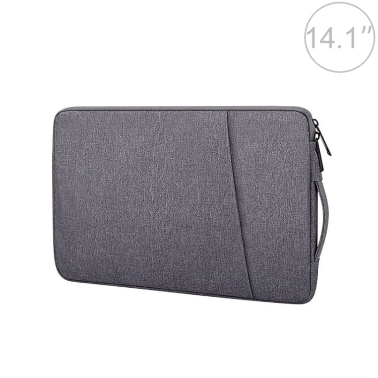ND01D Felt Sleeve Protective Case Carrying Bag for 14.1 inch Laptop(Dark Grey) by bashfashion