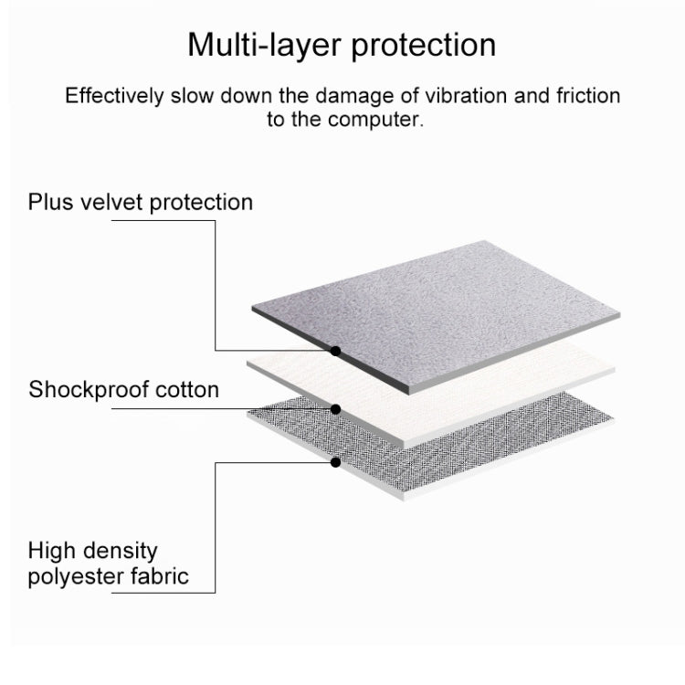 ND01D Felt Sleeve Protective Case Carrying Bag for 15.4 inch Laptop(Dark Grey) by bashfashion