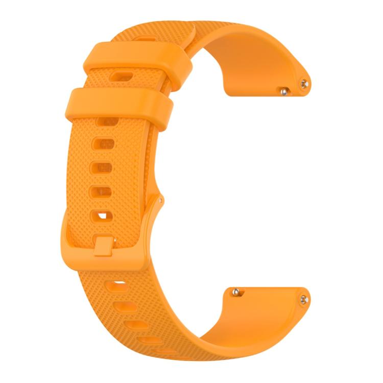 20mm For Garmin Forerunner 570 42mm/245/645 xDfind Small Plaid Solid Color Silicone Watch Band(Orange) by xDfind