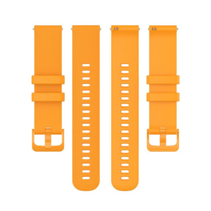 20mm For Garmin Forerunner 570 42mm/245/645 xDfind Small Plaid Solid Color Silicone Watch Band(Orange) by xDfind