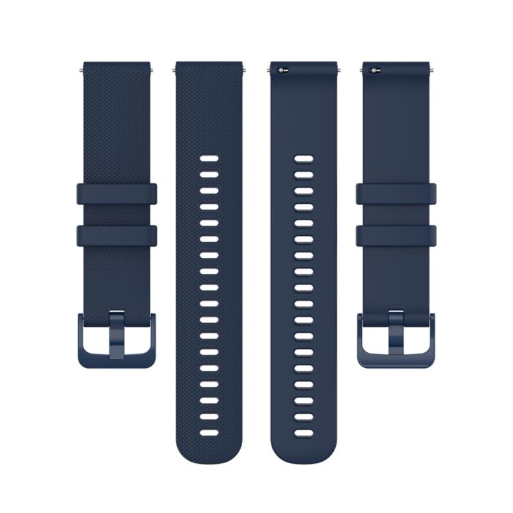 20mm For Garmin Forerunner 570 42mm/245/645 xDfind Small Plaid Solid Color Silicone Watch Band(Navy Blue) by xDfind