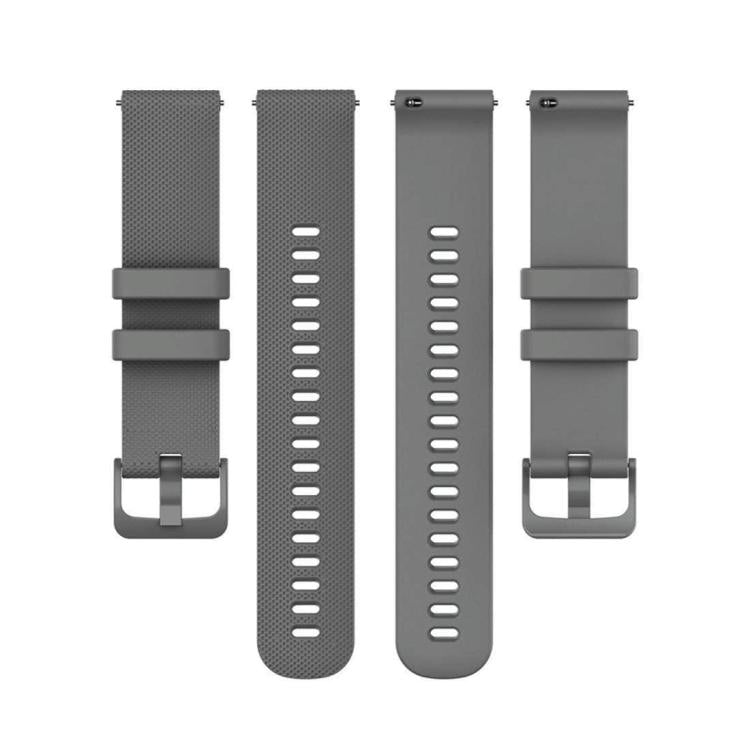 22mm For Forerunner 570 47mm/935/945/955 xDfind Small Plaid Solid Color Silicone Watch Band(Gray) by xDfind