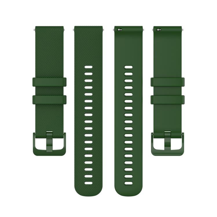 22mm For Forerunner 570 47mm/935/945/955 xDfind Small Plaid Solid Color Silicone Watch Band(Army Green) by xDfind