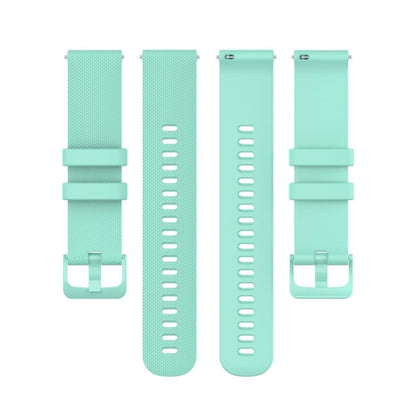 22mm For Forerunner 570 47mm/935/945/955 xDfind Small Plaid Solid Color Silicone Watch Band(Teal) by xDfind