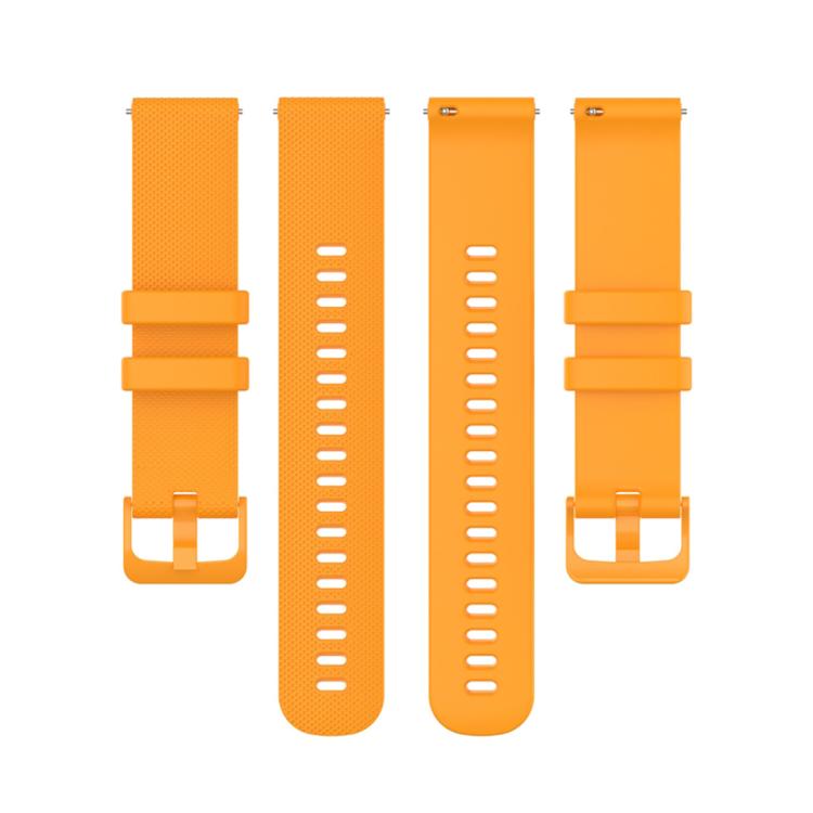 18mm For Garmin Venu 2S / Move 3S / Active S xDfind Small Plaid Solid Color Silicone Watch Band(Orange) by xDfind