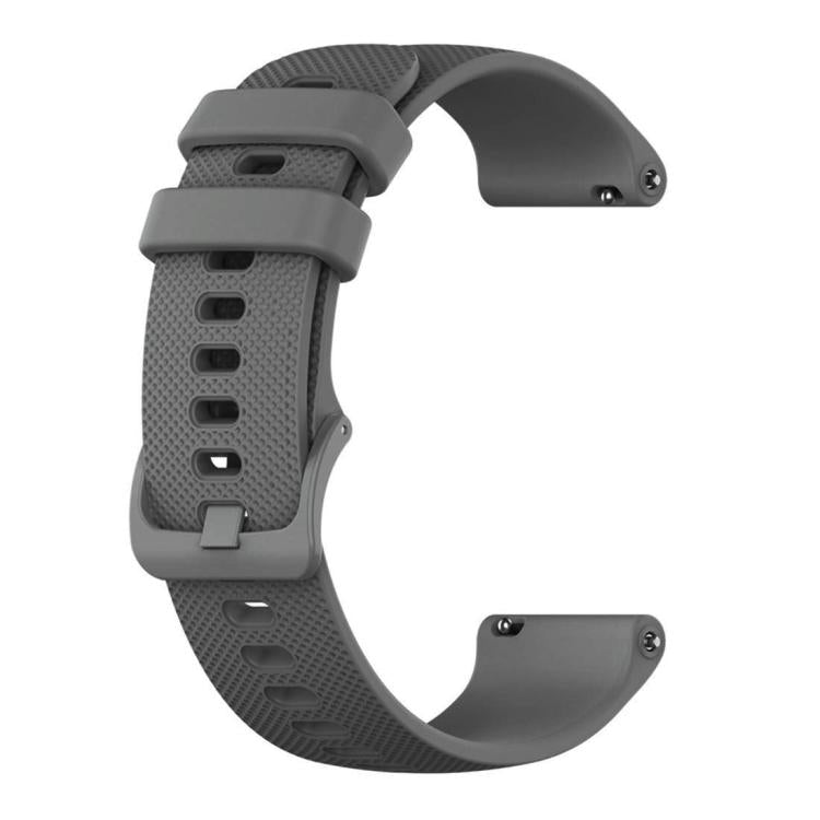 18mm For Garmin Venu 2S / Move 3S / Active S xDfind Small Plaid Solid Color Silicone Watch Band(Gray) by xDfind