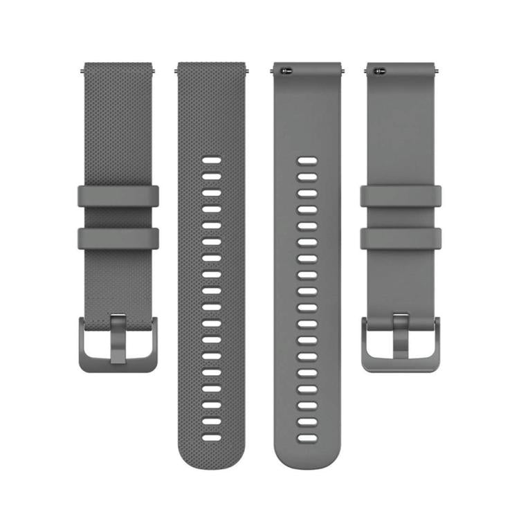 18mm For Garmin Venu 2S / Move 3S / Active S xDfind Small Plaid Solid Color Silicone Watch Band(Gray) by xDfind