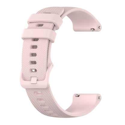 18mm For Garmin Venu 2S / Move 3S / Active S xDfind Small Plaid Solid Color Silicone Watch Band(Pink) by xDfind
