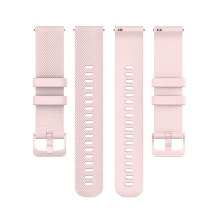 18mm For Garmin Venu 2S / Move 3S / Active S xDfind Small Plaid Solid Color Silicone Watch Band(Pink) by xDfind