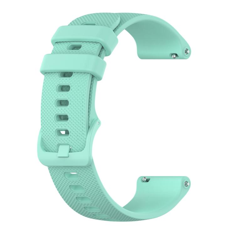 18mm For Garmin Venu 2S / Move 3S / Active S xDfind Small Plaid Solid Color Silicone Watch Band(Teal) by xDfind