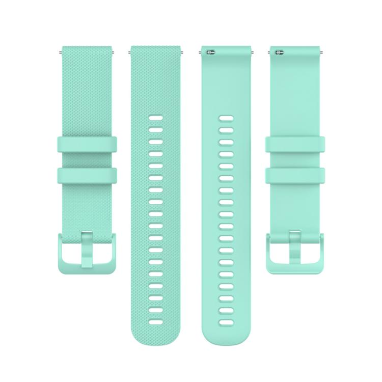 18mm For Garmin Venu 2S / Move 3S / Active S xDfind Small Plaid Solid Color Silicone Watch Band(Teal) by xDfind