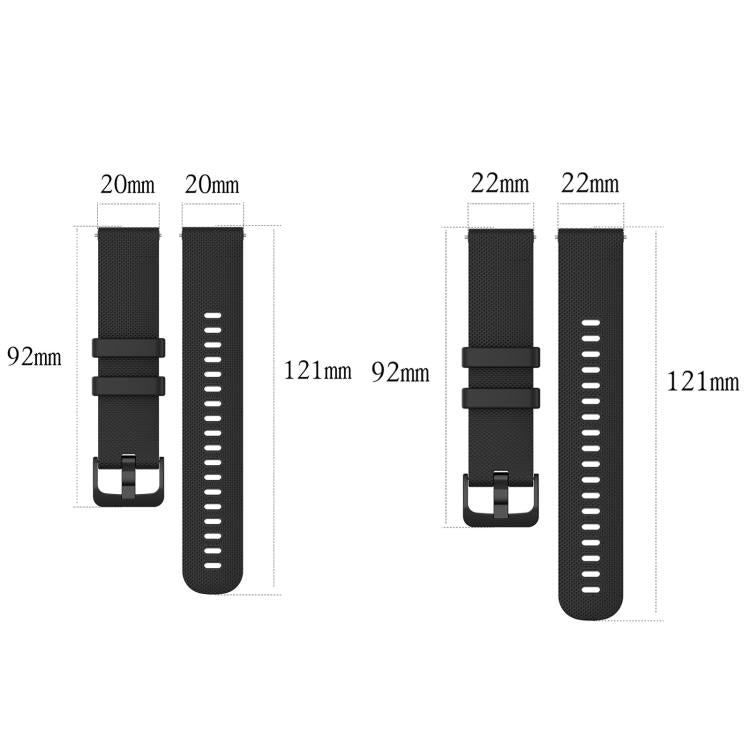 18mm For Garmin Venu 2S / Move 3S / Active S xDfind Small Plaid Solid Color Silicone Watch Band(Beige) by xDfind