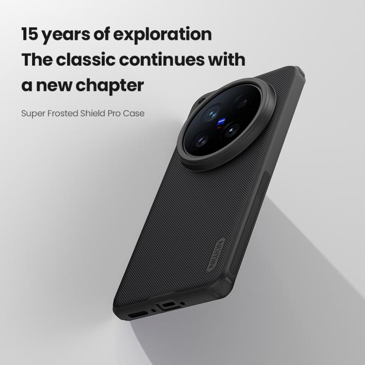 For vivo X200 Ultra NILLKIN Frosted Shield Pro PC + TPU Phone Case(Black) by NILLKIN