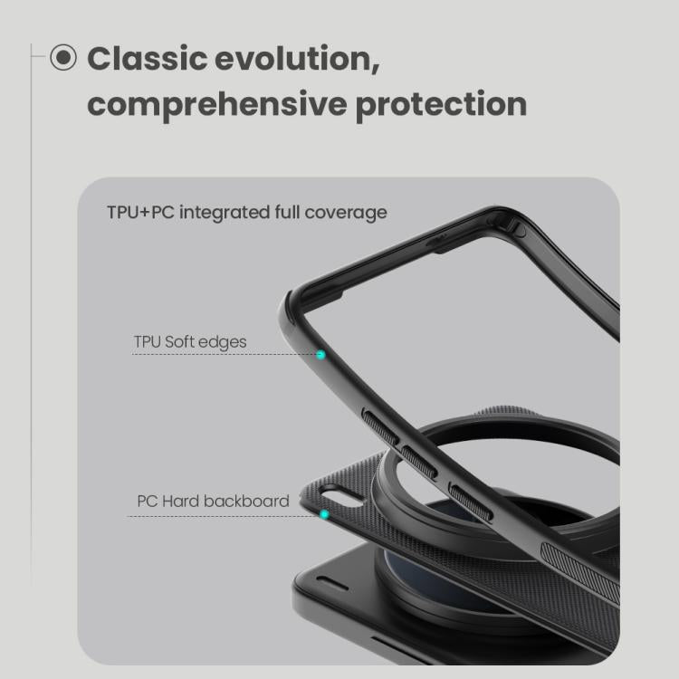 For vivo X200 Ultra NILLKIN Frosted Shield Pro PC + TPU Phone Case(Black) by NILLKIN