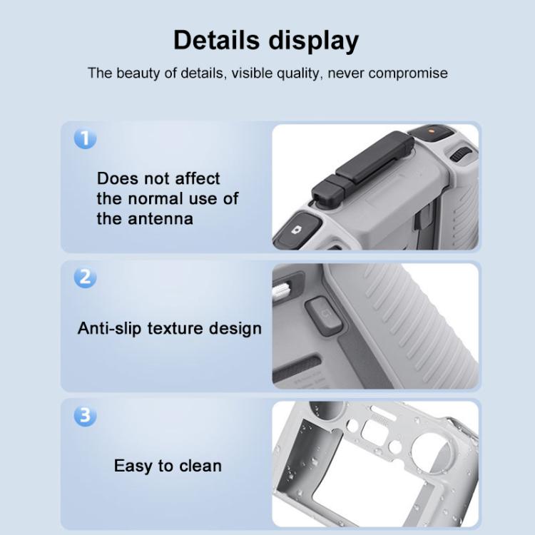 For DJI RC 2 BRDRC Remote Control Shockproof Anti-scratch Silicone Case(Black) by BRDRC