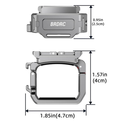 For DJI Osmo Pocket 3 BRDRC Quick Assembly Multi-function Cold Shoe Extension Mount(Dark Grey) by BRDRC