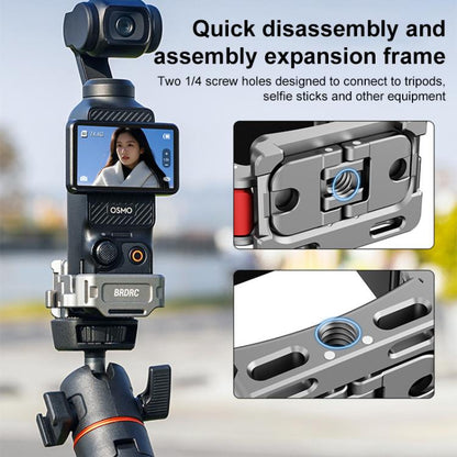 For DJI Osmo Pocket 3 BRDRC Quick Assembly Multi-function Cold Shoe Extension Mount(Dark Grey) by BRDRC