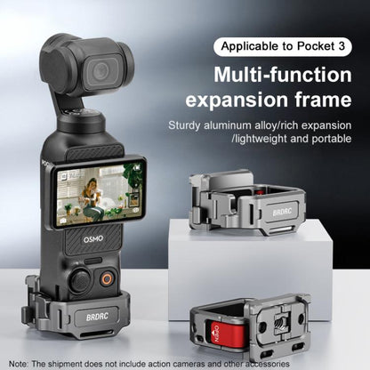 For DJI Osmo Pocket 3 BRDRC Quick Assembly Multi-function Cold Shoe Extension Mount(Dark Grey) by BRDRC