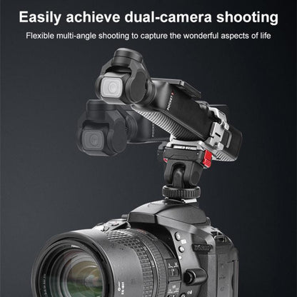 For DJI Osmo Pocket 3 BRDRC Quick Assembly Multi-function Cold Shoe Extension Mount(Dark Grey) by BRDRC