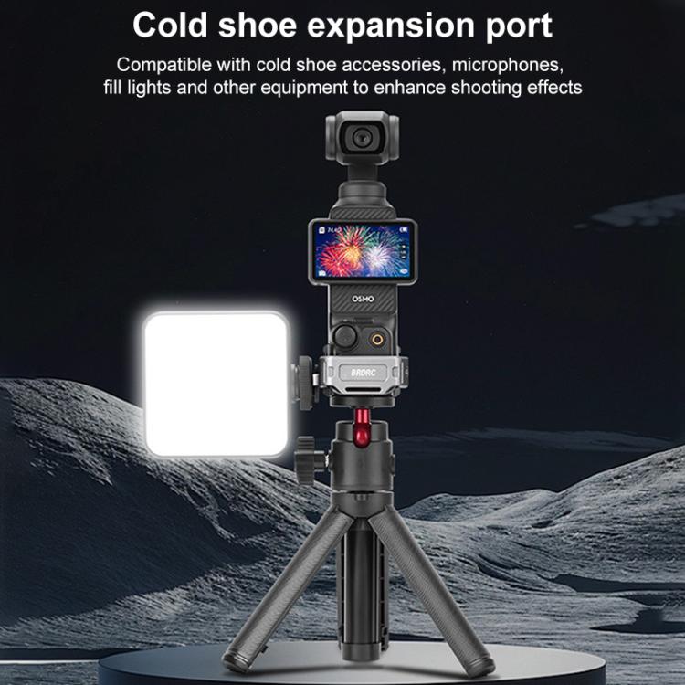 For DJI Osmo Pocket 3 BRDRC Quick Assembly Multi-function Cold Shoe Extension Mount(Dark Grey) by BRDRC