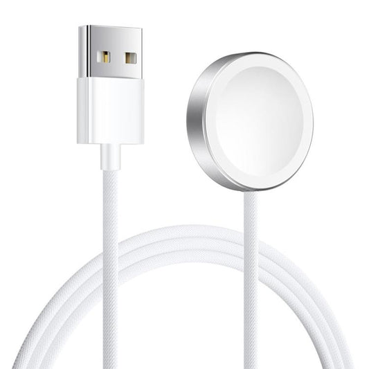 For Apple Watch Series xDfind Aluminum Alloy Shell Magnetic Wireless Watch Charger, Interface:USB-A(White) by xDfind