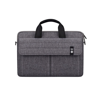 ST08 Handheld Briefcase Carrying Storage Bag without Shoulder Strap for 13.3 inch Laptop(Grey) by bashfashion