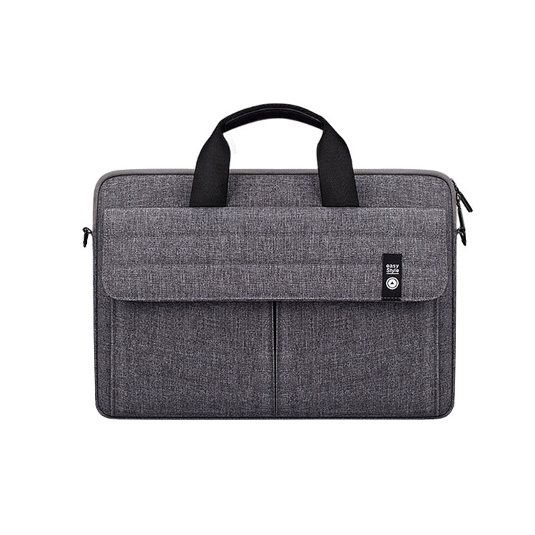 ST08 Handheld Briefcase Carrying Storage Bag without Shoulder Strap for 14.1 inch Laptop(Grey) by bashfashion