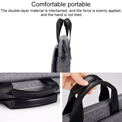 ST08 Handheld Briefcase Carrying Storage Bag without Shoulder Strap for 14.1 inch Laptop(Grey) by bashfashion