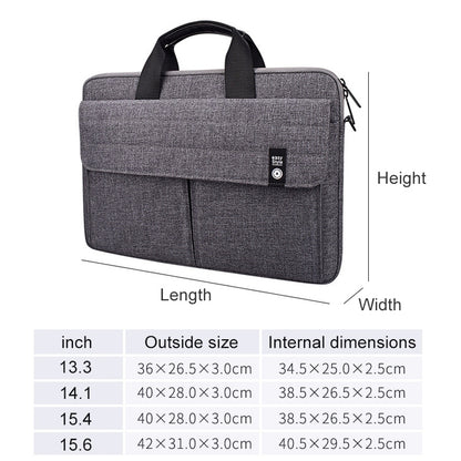 ST08 Handheld Briefcase Carrying Storage Bag without Shoulder Strap for 15.6 inch Laptop(Black) by bashfashion