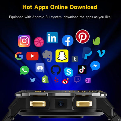 UNIWA DM300 4G Android Watch Phone, 4GB+64GB, 1.43 inc Unisoc SL8541E Quad Core, Support Heart Rate / Blood Oxygen(Black) by UNIWA