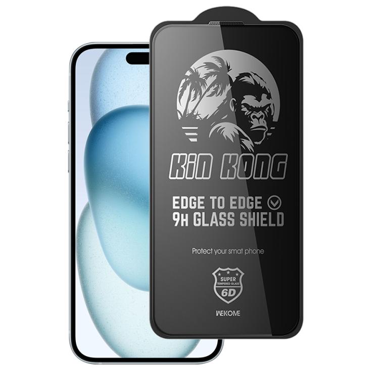 For iPhone 16 Plus / 15 Plus WK WTP-097 Jungle Series Kinkong 6D Curved Privacy Tempered Glass Film by WK