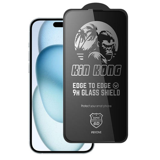 For iPhone 16 Plus / 15 Plus WK WTP-097 Jungle Series Kinkong 6D Curved Privacy Tempered Glass Film by WK
