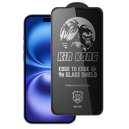 For iPhone 16 / 15 WK WTP-097 Jungle Series Kinkong 6D Curved Privacy Tempered Glass Film by WK