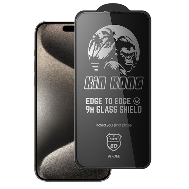 For iPhone 15 Pro Max WK WTP-097 Jungle Series Kinkong 6D Curved Privacy Tempered Glass Film by WK