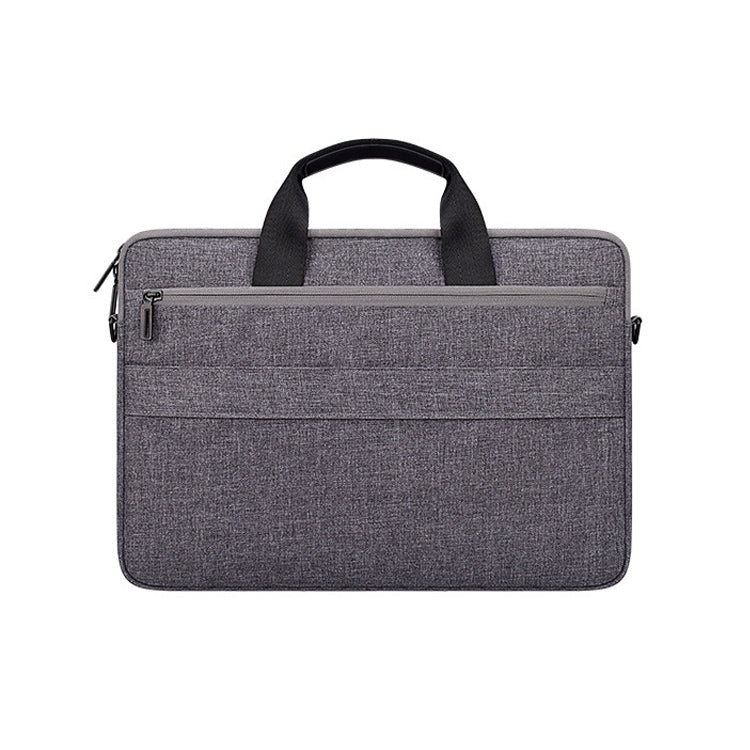 ST08 Handheld Briefcase Carrying Storage Bag with Shoulder Strap for 14.1 inch Laptop(Grey) by bashfashion